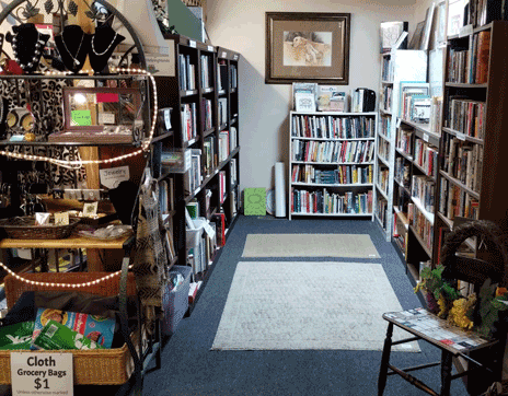books_shelves_knock_knacks_Franklin_North_Carolina_3H_Helping_Hands_Thrift_Shop