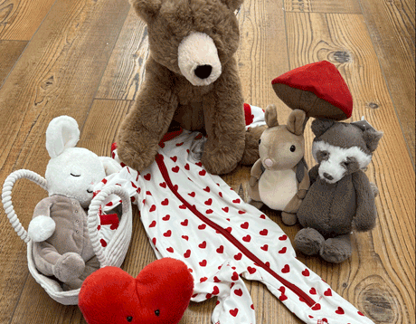 stuffed_animals_with_hearts_and_onesie_franklin_north_carolina_My_favorite_things