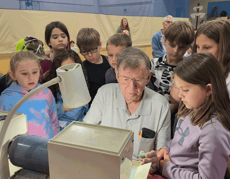 Teachinag_kids_about_gems_Franklin_Gem_and_Mineral_Museum_Franklin_North_Carolina Rose_Quartz_Franklin_North_Carolina_Franklin-_Gem_and_Mineral_Museum